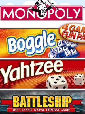 4 Game Fun Pack: Monopoly, Boggle, Yahtzee, Battleship DS USED