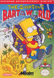 The Simpsons Bart Vs the World NES Game USED CARTRIDGE ONLY